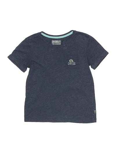 Pre-owned Eddie Bauer Kids' Short Sleeve T-shirt In Blue
