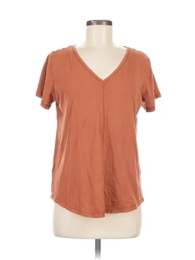 Pre-owned Eddie Bauer Short Sleeve T-shirt In Brown