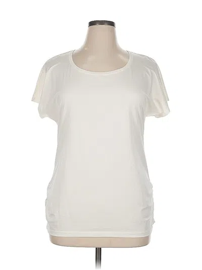 Pre-owned Eddie Bauer Short Sleeve T-shirt In White