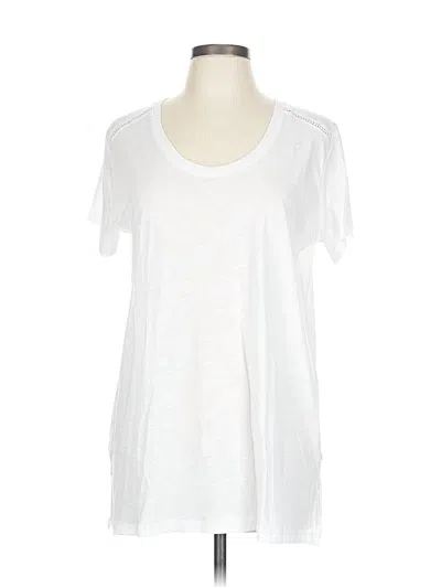 Pre-owned Eddie Bauer Short Sleeve T-shirt In White