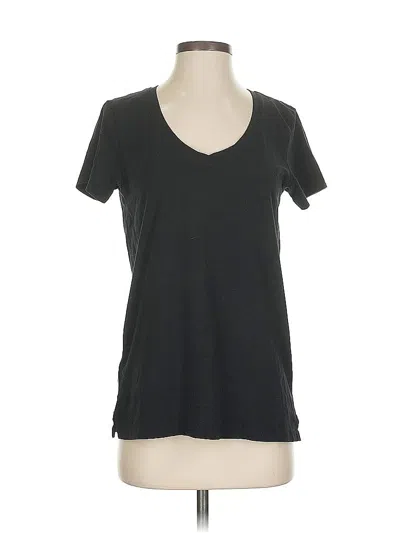 Pre-owned Eddie Bauer Short Sleeve Top Gray V Neck Tops