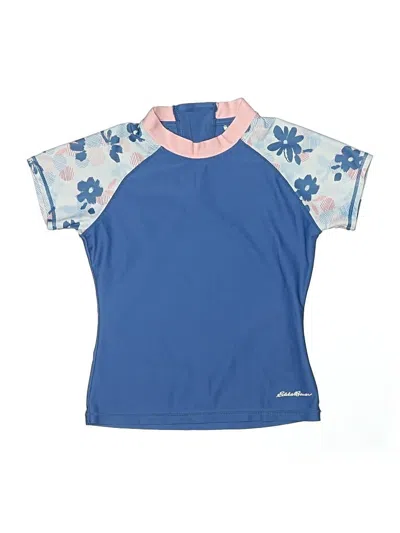 Pre-owned Eddie Bauer Kids' Short Sleeve T-shirt In Blue