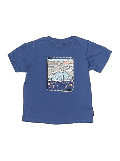 Pre-owned Eddie Bauer Kids' Short Sleeve T-shirt In Blue