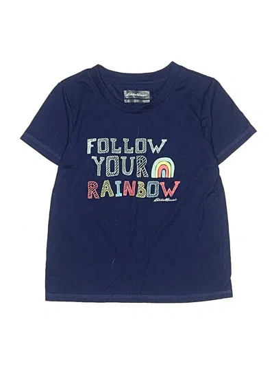 Pre-owned Eddie Bauer Kids' Short Sleeve T-shirt In Blue