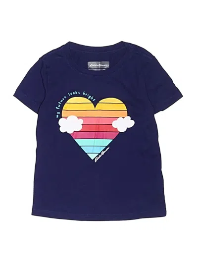Pre-owned Eddie Bauer Kids' Short Sleeve T-shirt In Blue