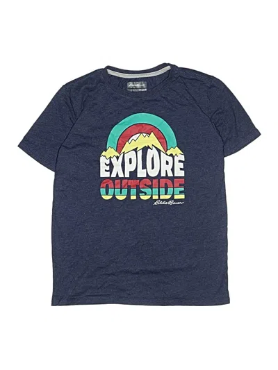 Pre-owned Eddie Bauer Kids' Short Sleeve T-shirt In Blue