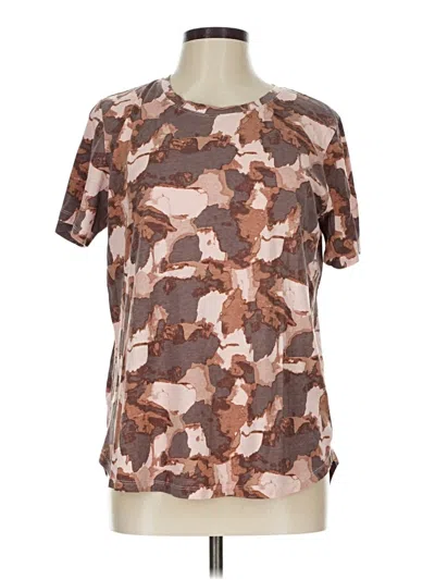 Pre-owned Eddie Bauer Short Sleeve T-shirt In Brown