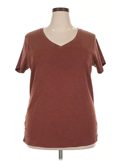 Pre-owned Eddie Bauer Short Sleeve T-shirt In Brown