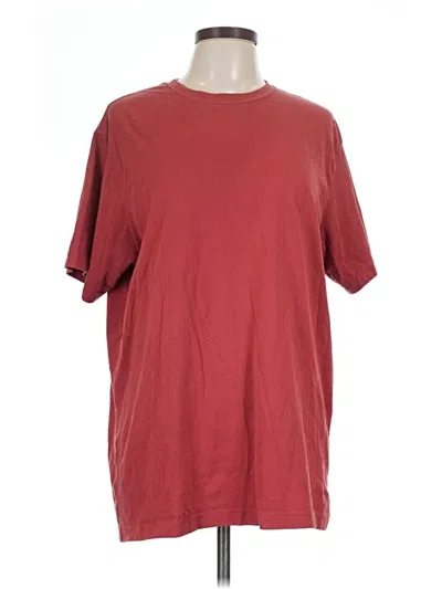 Pre-owned Eddie Bauer Short Sleeve T-shirt In Burgundy