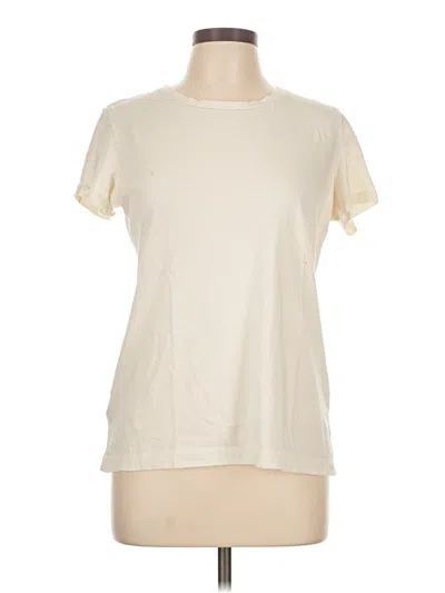 Pre-owned Eddie Bauer Short Sleeve T-shirt In Ivory