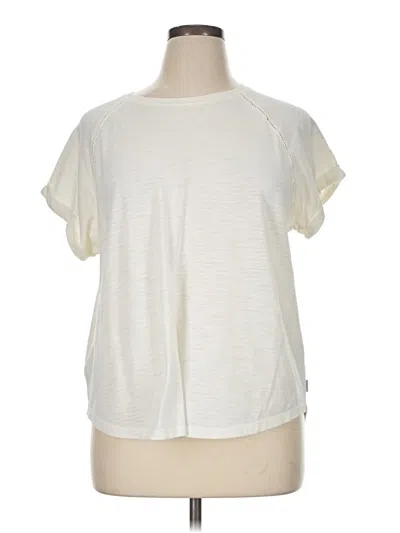 Pre-owned Eddie Bauer Short Sleeve T-shirt In Ivory