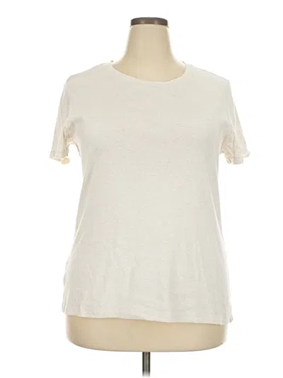 Pre-owned Eddie Bauer Short Sleeve T-shirt In Ivory