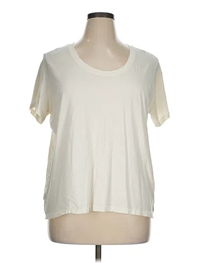 Pre-owned Eddie Bauer Short Sleeve T-shirt In Ivory