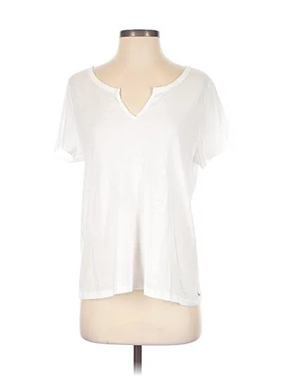 Pre-owned Eddie Bauer Short Sleeve T-shirt In Ivory