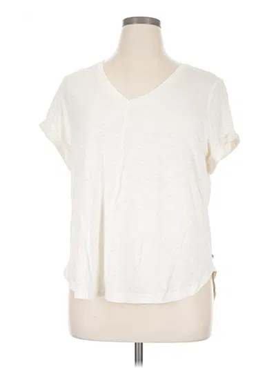 Pre-owned Eddie Bauer Short Sleeve T-shirt In Ivory
