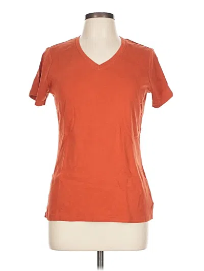 Pre-owned Eddie Bauer Short Sleeve T-shirt In Orange
