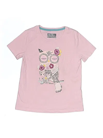Pre-owned Eddie Bauer Kids' Short Sleeve T-shirt In Pink