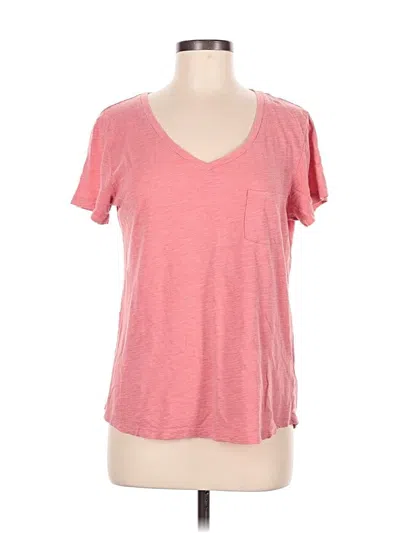 Pre-owned Eddie Bauer Short Sleeve T-shirt In Pink