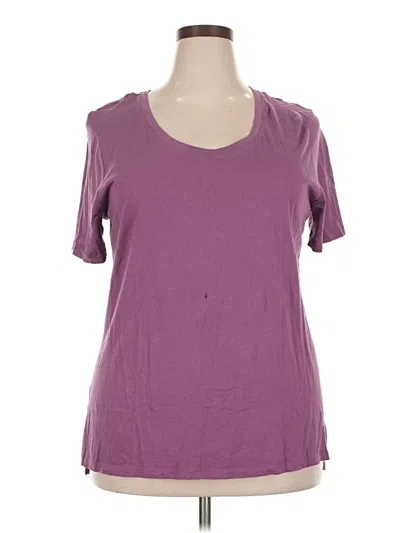 Pre-owned Eddie Bauer Short Sleeve T-shirt In Purple