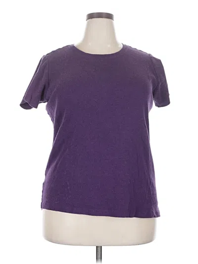 Pre-owned Eddie Bauer Short Sleeve T-shirt In Purple