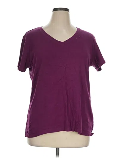 Pre-owned Eddie Bauer Short Sleeve T-shirt In Purple