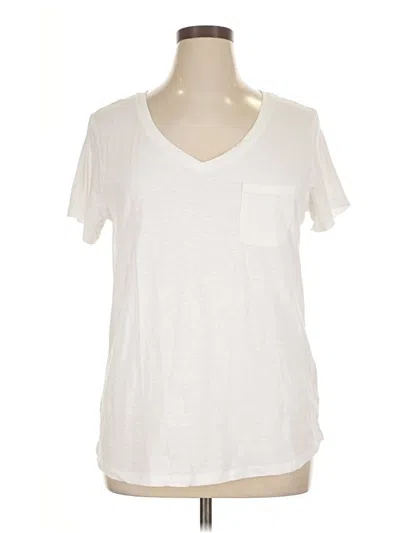 Pre-owned Eddie Bauer Short Sleeve T-shirt In White