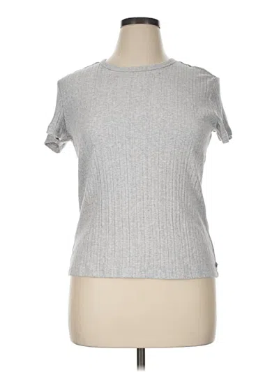 Pre-owned Eddie Bauer Short Sleeve Turtleneck In Silver