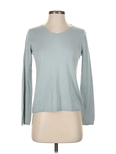 Pre-owned Eddie Bauer Silk Pullover Sweater In Blue