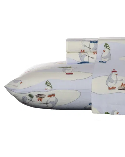Eddie Bauer Skating Penguins Sheet Set In Multi