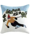 Eddie Bauer Ski Hills Solid Decorative Pillow In Blue
