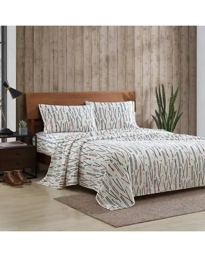 Eddie Bauer Ski Line 3pc Cotton Flannel Sheet Set In Multi