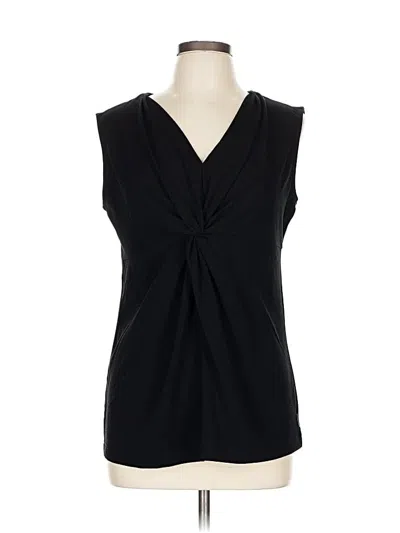 Pre-owned Eddie Bauer Sleeveless Blouse In Black