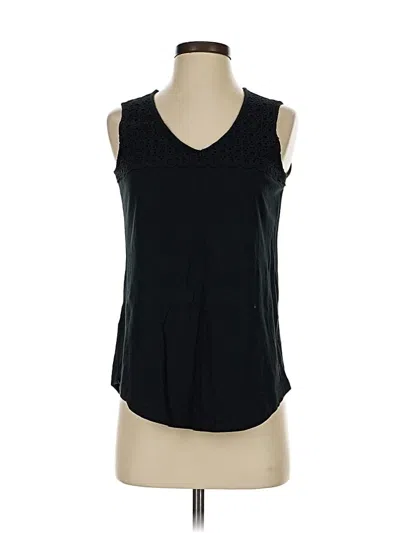 Pre-owned Eddie Bauer Sleeveless Blouse In Black