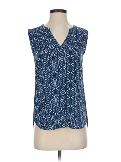 Pre-owned Eddie Bauer Sleeveless Blouse In Blue