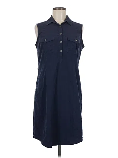 Pre-owned Eddie Bauer Sleeveless Blouse In Blue