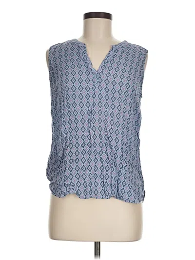 Pre-owned Eddie Bauer Sleeveless Blouse In Blue