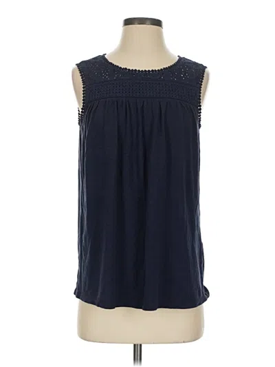 Pre-owned Eddie Bauer Sleeveless Blouse In Blue