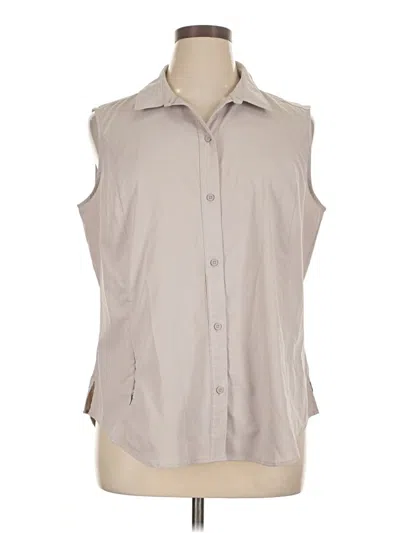 Pre-owned Eddie Bauer Sleeveless Blouse In Gray