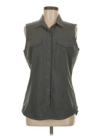 Pre-owned Eddie Bauer Sleeveless Blouse In Gray