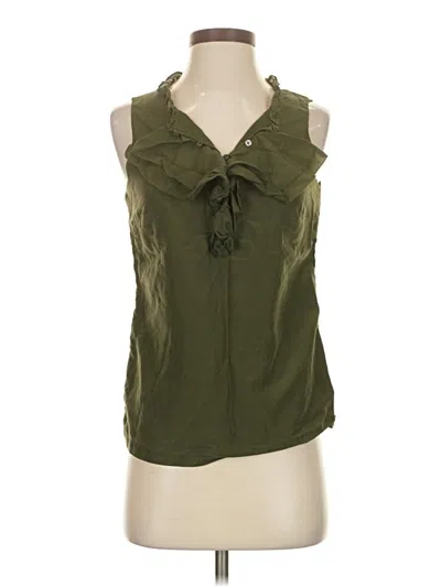 Pre-owned Eddie Bauer Sleeveless Blouse In Green