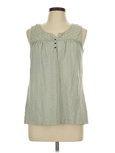 Pre-owned Eddie Bauer Sleeveless Blouse In Green