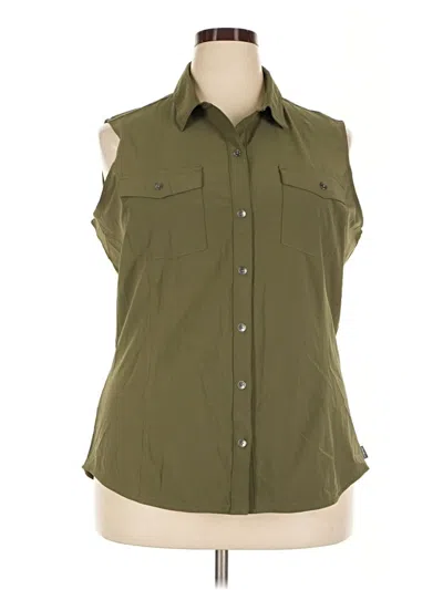 Pre-owned Eddie Bauer Sleeveless Blouse In Green