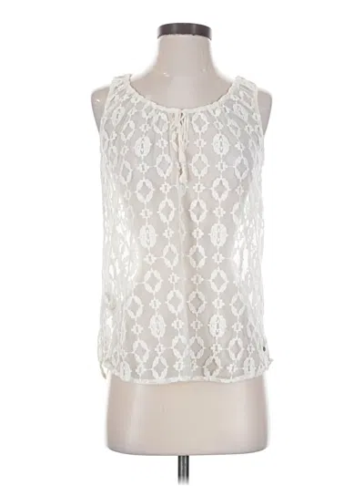 Pre-owned Eddie Bauer Sleeveless Blouse In Ivory