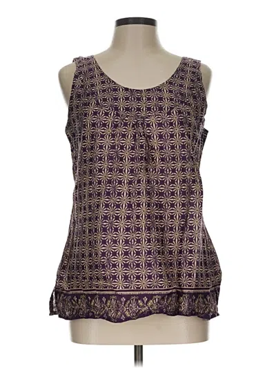 Pre-owned Eddie Bauer Sleeveless Blouse In Purple