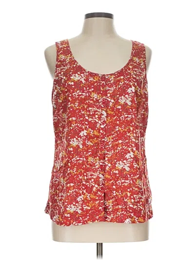 Pre-owned Eddie Bauer Sleeveless Blouse In Red