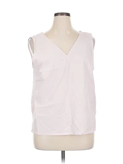 Pre-owned Eddie Bauer Sleeveless Blouse In White