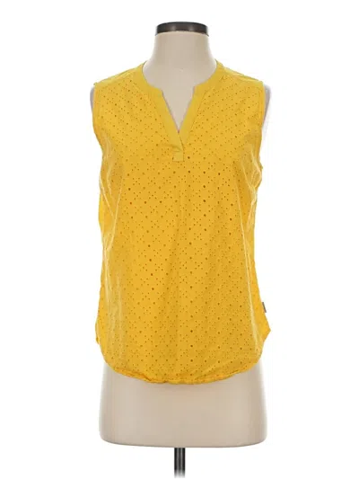 Pre-owned Eddie Bauer Sleeveless Blouse In Yellow