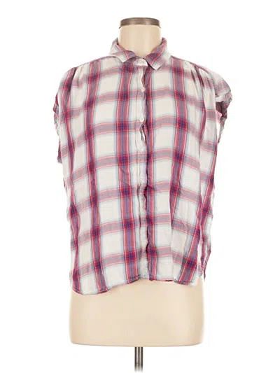 Pre-owned Eddie Bauer Sleeveless Button Down Shirt In Pink