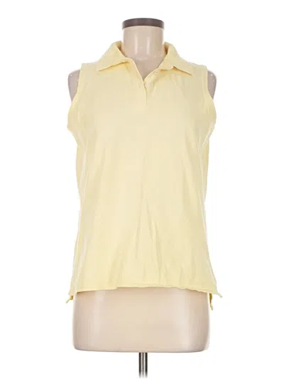 Pre-owned Eddie Bauer Sleeveless Button Down Shirt In Yellow