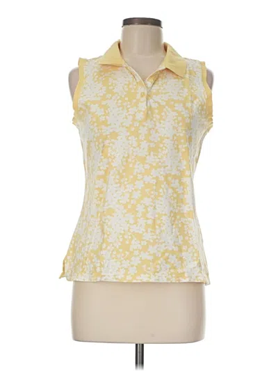 Pre-owned Eddie Bauer Sleeveless Polo Shirt In Yellow